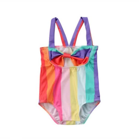 girls rainbow bathing suit