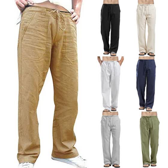 mens khaki linen pants