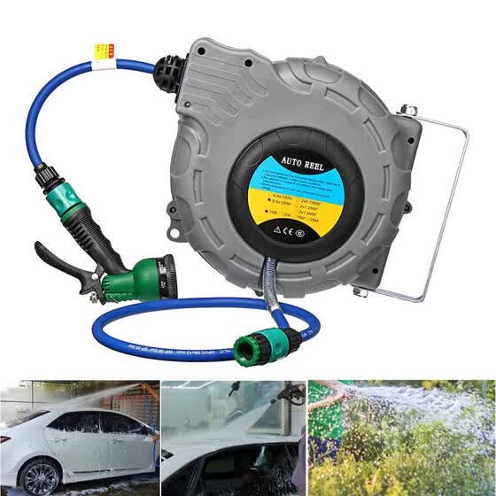 Shop Garden Hose Reels Retractable Water Garden Hose Reel Auto Wall Mounted W Spray G Online From Best Coffee Tea Espresso On Jd Com Global Site Joybuy Com