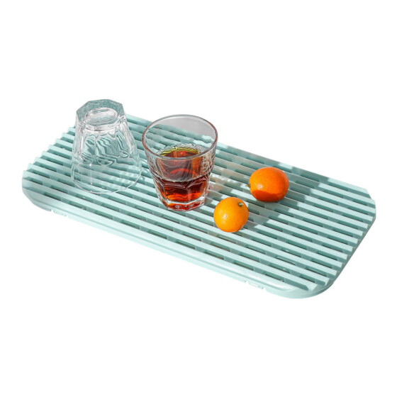 Bar Silicone Outflow Pad Drying Mat Dish Kitchen Thick Counter Grooves Dry