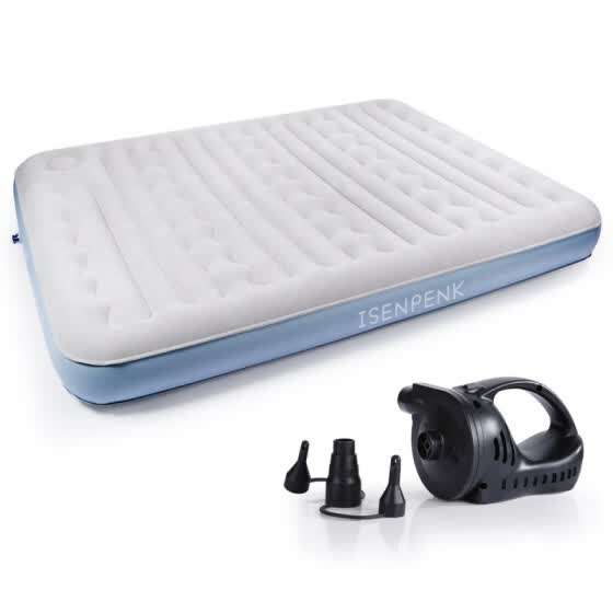 double blow up bed with built in electric pump