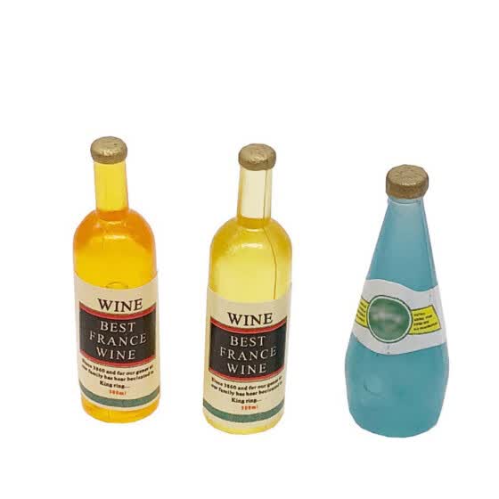dollhouse wine bottles