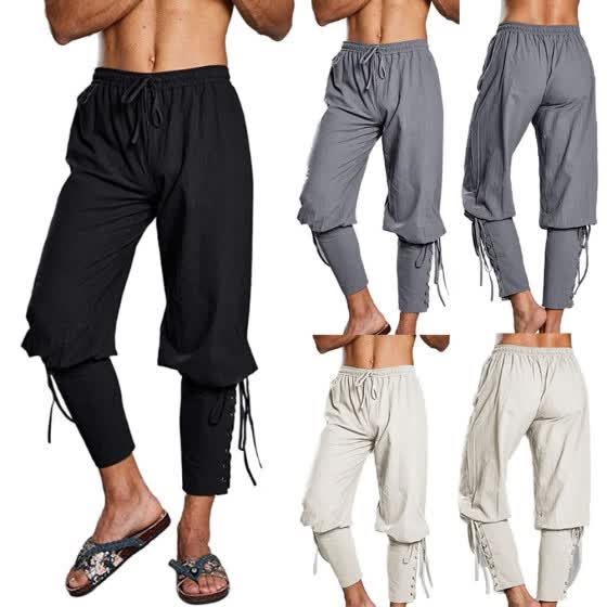 mens linen joggers