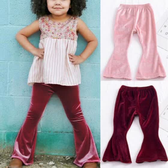 velvet baby bell bottoms