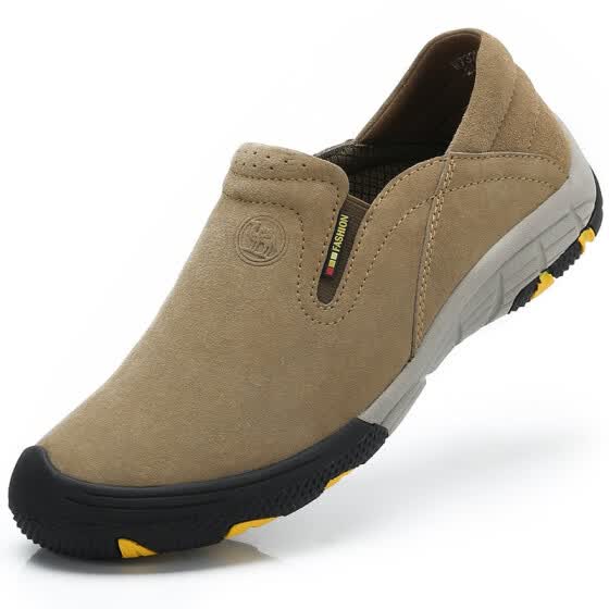 mens suede slip on