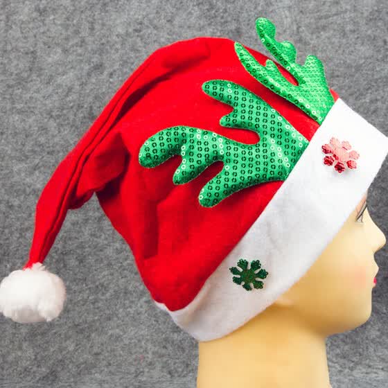 Shop Adult Kids Christmas Hat Santa Claus Hat Antler Snowflake