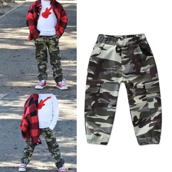 kids camouflage trousers