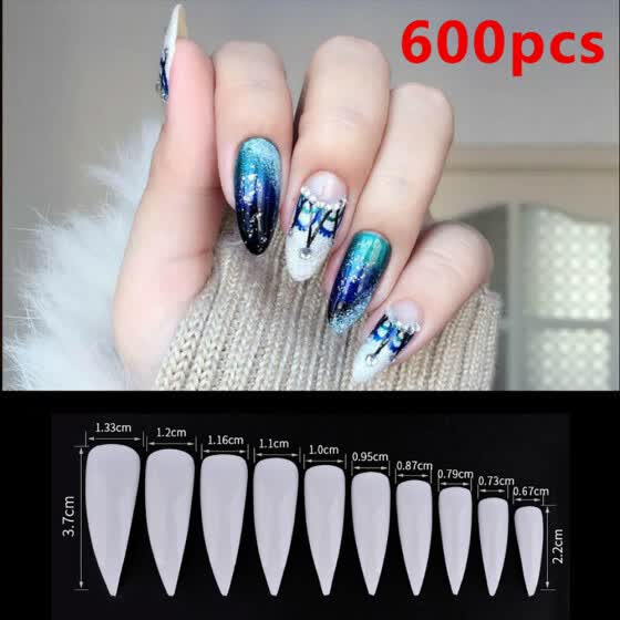 Shop 600pcs Stiletto Sharp Nail Art Acrylic Half French False Tips White Clear Nature Online From Best False Nails On Jd Com Global Site Joybuy Com