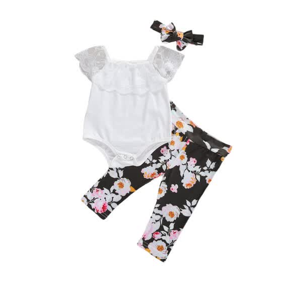 short sleeve long pants romper baby