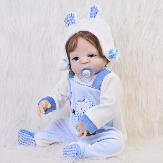 11/" Waterproof Boy Handmade Dolls Realistic Reborn Baby Vinyl Silicone Newborn