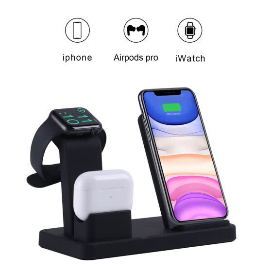 Shop 3 In 1 Wireless Charger Fast Charging Station For Apple Watch Series 5 4 3 2 1 For Airpods Pro For Iphone 11 Pro Max Xs Max Xs X Online From Best Other Accessories On