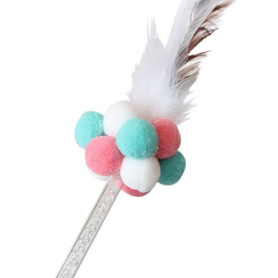 cat toy stick with ball
