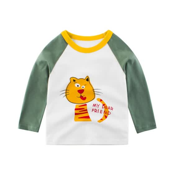 Shop Children T Shirts Cartoon Cat Dog Print Kids Baby Boys Girl Long Sleeve Letter Tops Cute T Shirt For Autumn Spring Boy Tees Online From Best Tops Tees On Jd Com Global