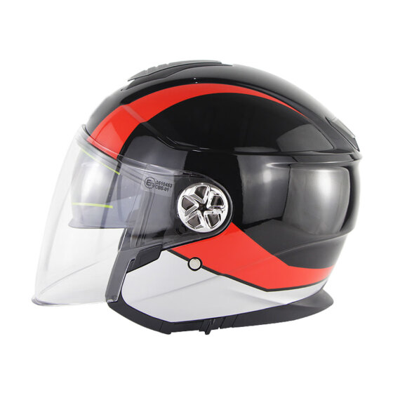 Shop Dual Lens Helmet Motorcycle 3 4 Open Face Half Helmets Scooter Capacetes Light Weight Online From Best Motorcycle Accessories On Jd Com Global Site Joybuy Com