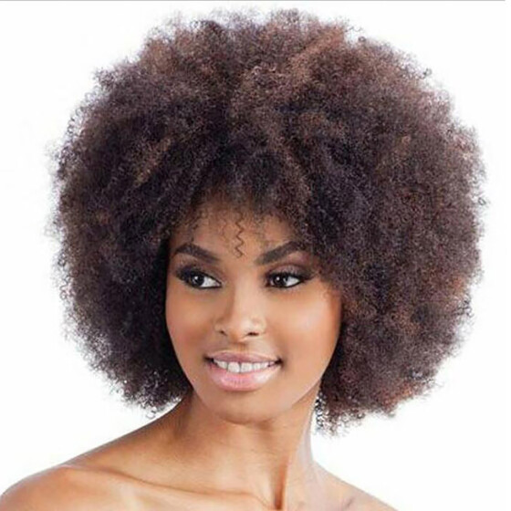 brown afro wig