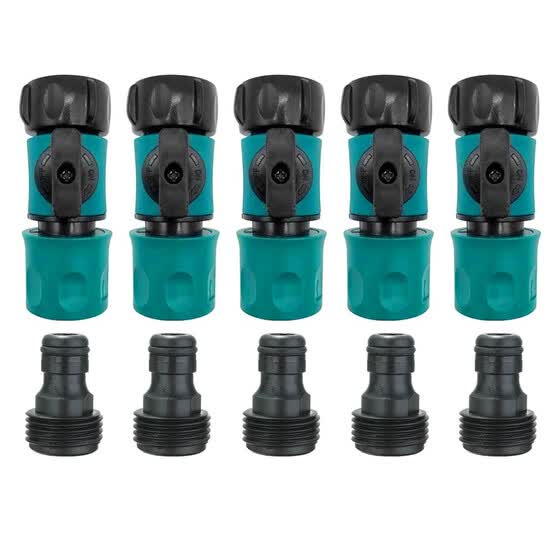 Shop Plastic Garden Hose Quick Connect Adapters With Shutoff Valve Male And Female Online From Best Garden Tools And Equipment On Jd Com Global Site Joybuy Com