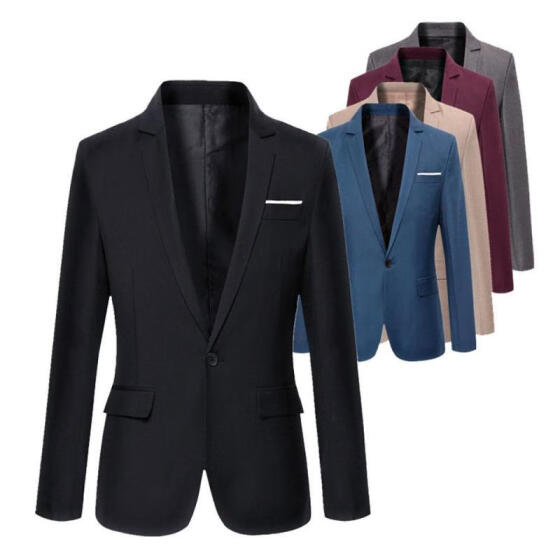 Shop Fashion Men S Western Style Clothes Casual Coat Slim Fit Formal One Button Suit Blazer Coat Jacket Tops Online From Best Leather Faux Leather On Jd Com Global Site Joybuy Com