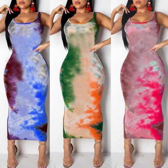 women's summer boho casual long maxi evening party cocktail beach dress sundress