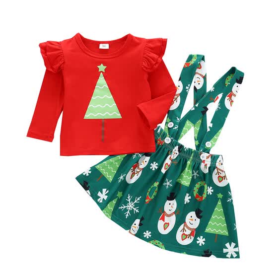 christmas suspender skirt