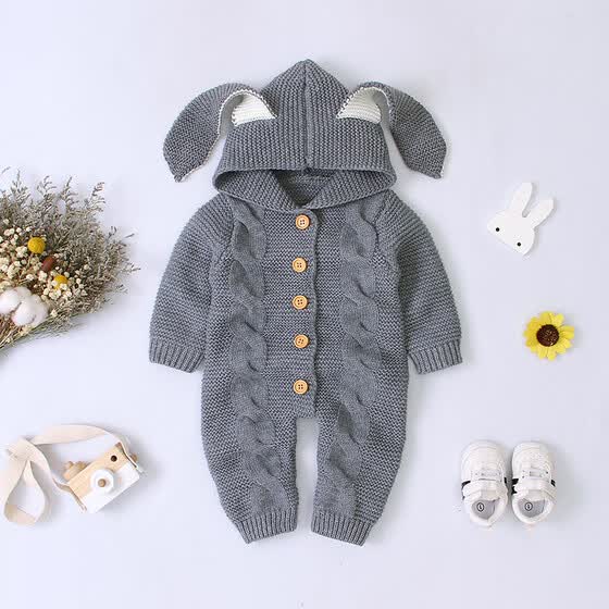 newborn knit overalls