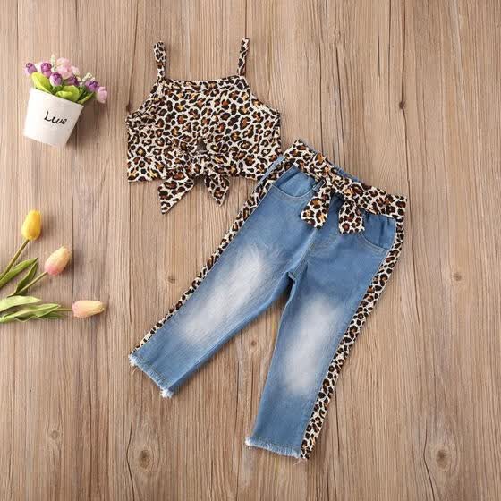 childrens leopard print tracksuit