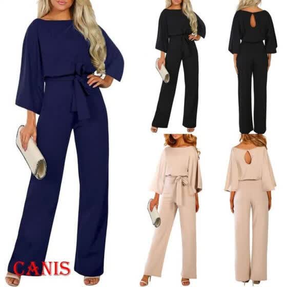 bandage jumpsuit long sleeve