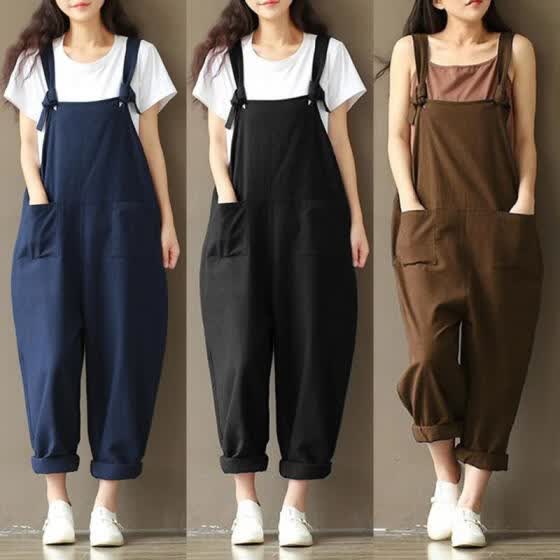 suspender pants for ladies online