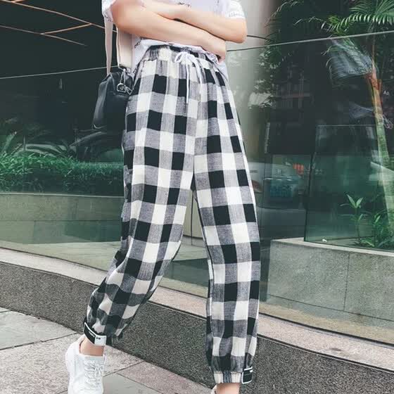 plaid cargo pants womens