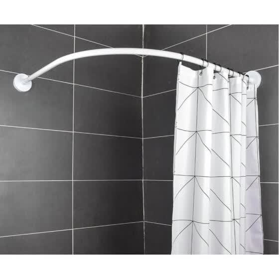 Shop Adjustable L Shape Shower Curtain Rod Stainless Steel Telescopic Pole Curved Sho Online From Best Golf On Jd Com Global Site Joybuy Com