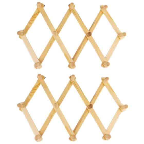 2 Pack10 Hook Coat Hooks Wooden Expanding Accordion Style Wall Mounted Pegs Folding Hanger Stand For C From Best Cookware On Jd Com Global Site Joy 2 Pack10 Hook Coat Hooks Wooden, Accordion Style Wall Coat Rack