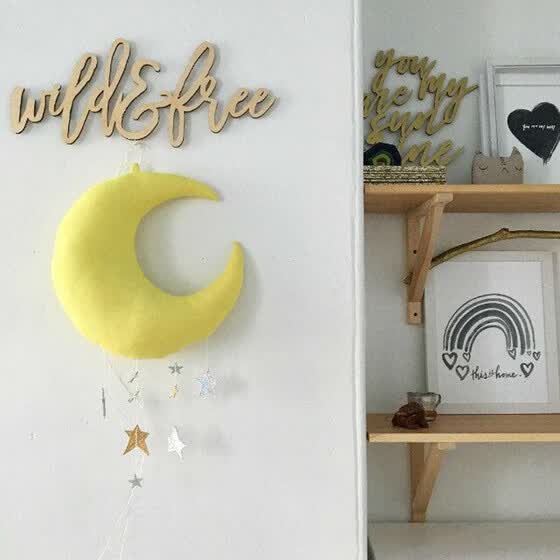 Shop Home Household Wall Backdrop Hanging Moon Stars Stuffed