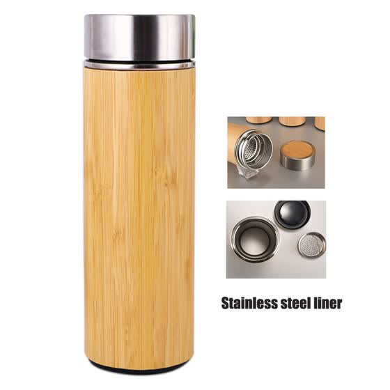 bamboo thermo bottle