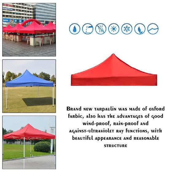 Pop Up Folding Canopy Tent Cover Sunshade Waterproof