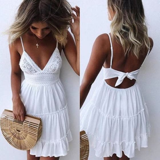 white summer dress for wedding