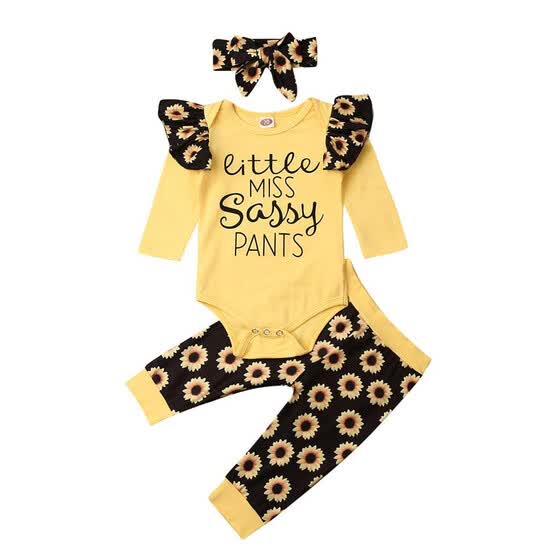 sunflower overalls baby