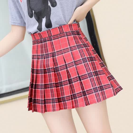 Shop Women´s Pleated Mini Skirt, Casual High Waist Plaid Print A-Line Short  Skirt School Uniform Online from Best Dresses on JD.com Global Site -  Joybuy.com