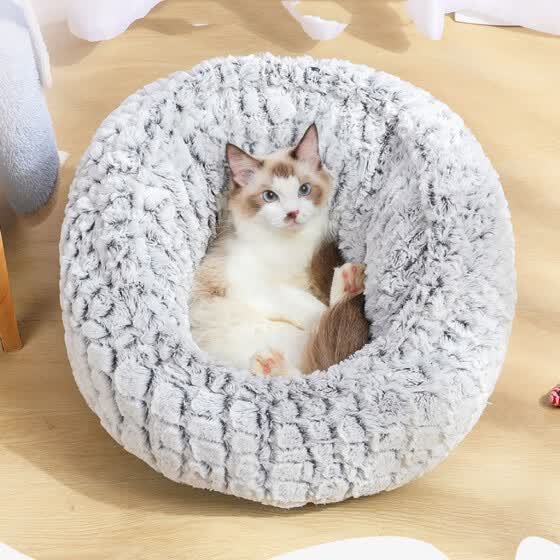round cat plush