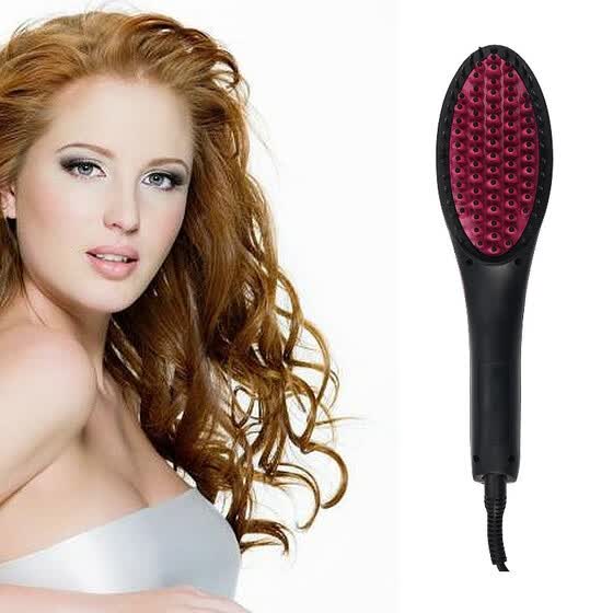 Shop Straight Hair Comb Hair Straightener Brush Electric Iron