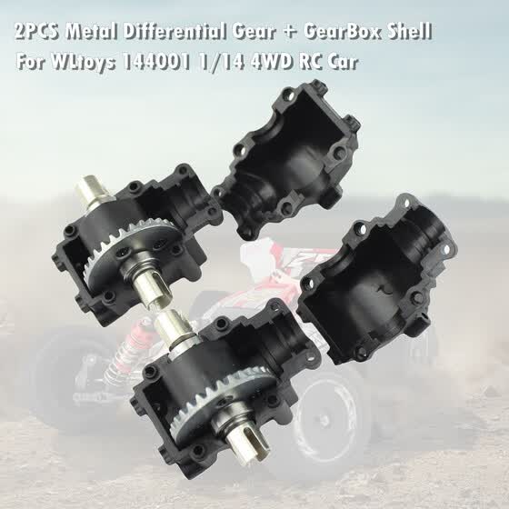 Fheaven 2PCS Metal Differential Gear + GearBox Shell For WLtoys 144001 1/14...