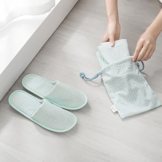 foldable slippers in a bag