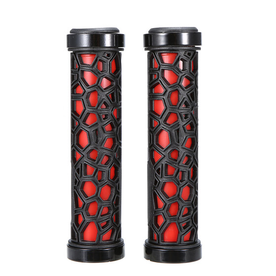 2 Pcs Black Texture Non-slip Rubber Handlebar Grip for Bike Bicycle T1