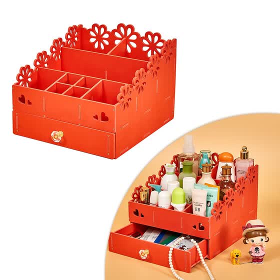 Shop Multifunctional Makeup Organizer Wood Cosmetic Holder Tray