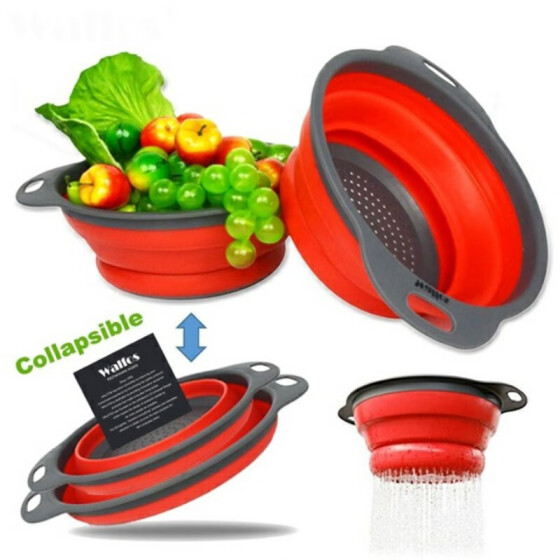 Silicone sieve Flexible foldible For Kitchen and travel Convenient for storage