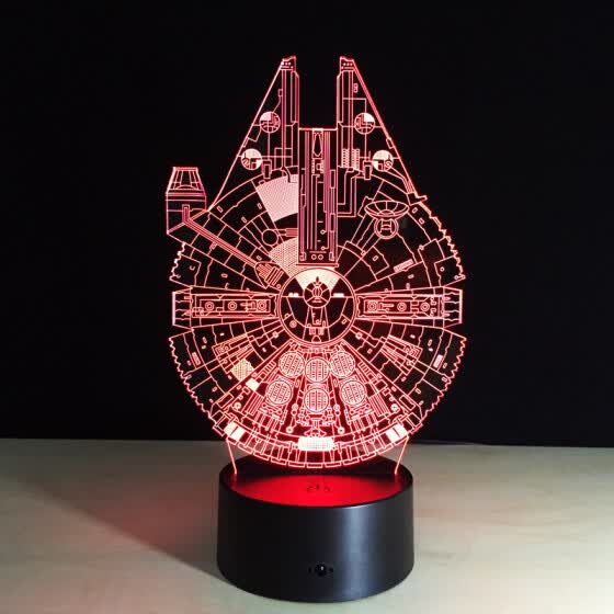 Shop Yeduo New 3d Battleship Spacecraft Led Illusion Mood