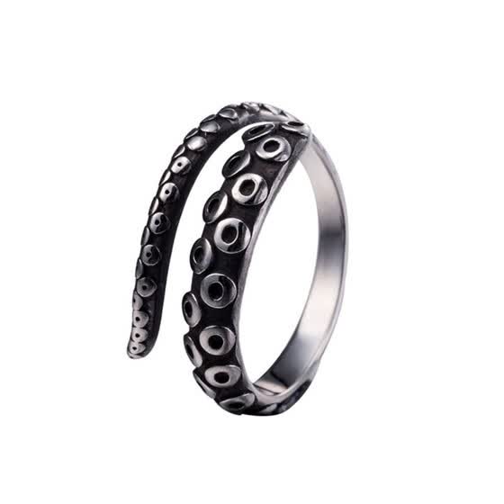 Punk Antique Octopus Adjule Ring Men Rings Anium Steel Punk Antique Octopus Adjule Ring