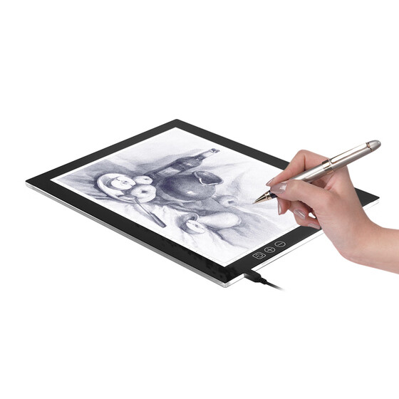 A4 LED Ultra Bright Art Craft Drawing Copy Tracing Pad Stepless Dimmable Board