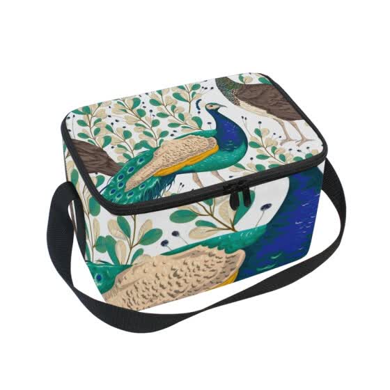 peacocks lunch bag