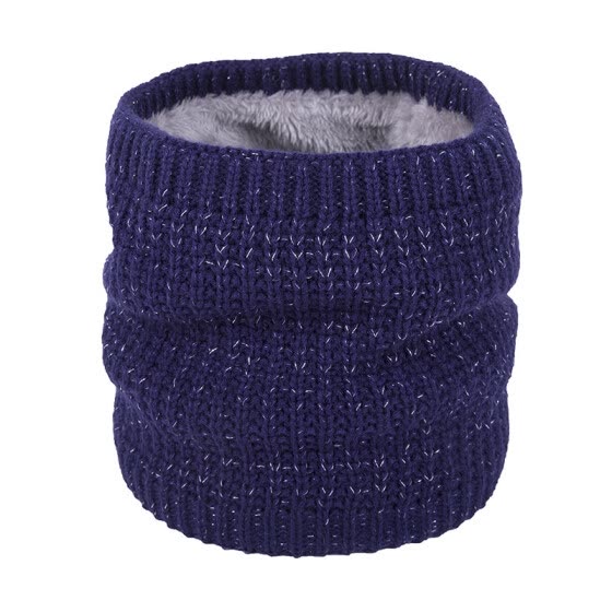 Shop Men Women Ribbed Knit Ring Scarves Faux Fur Bling Bling