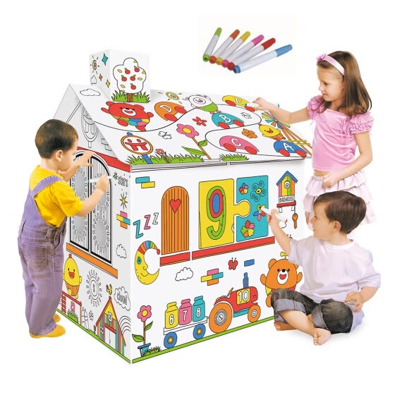shop diy large cardboard coloring creative crafts play house