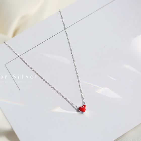 Shop Red Love Heart Necklace Chains Classics Charm Elegant Jewelry Accessories Online From Best Pendant Necklaces On Jd Com Global Site Joybuy Com